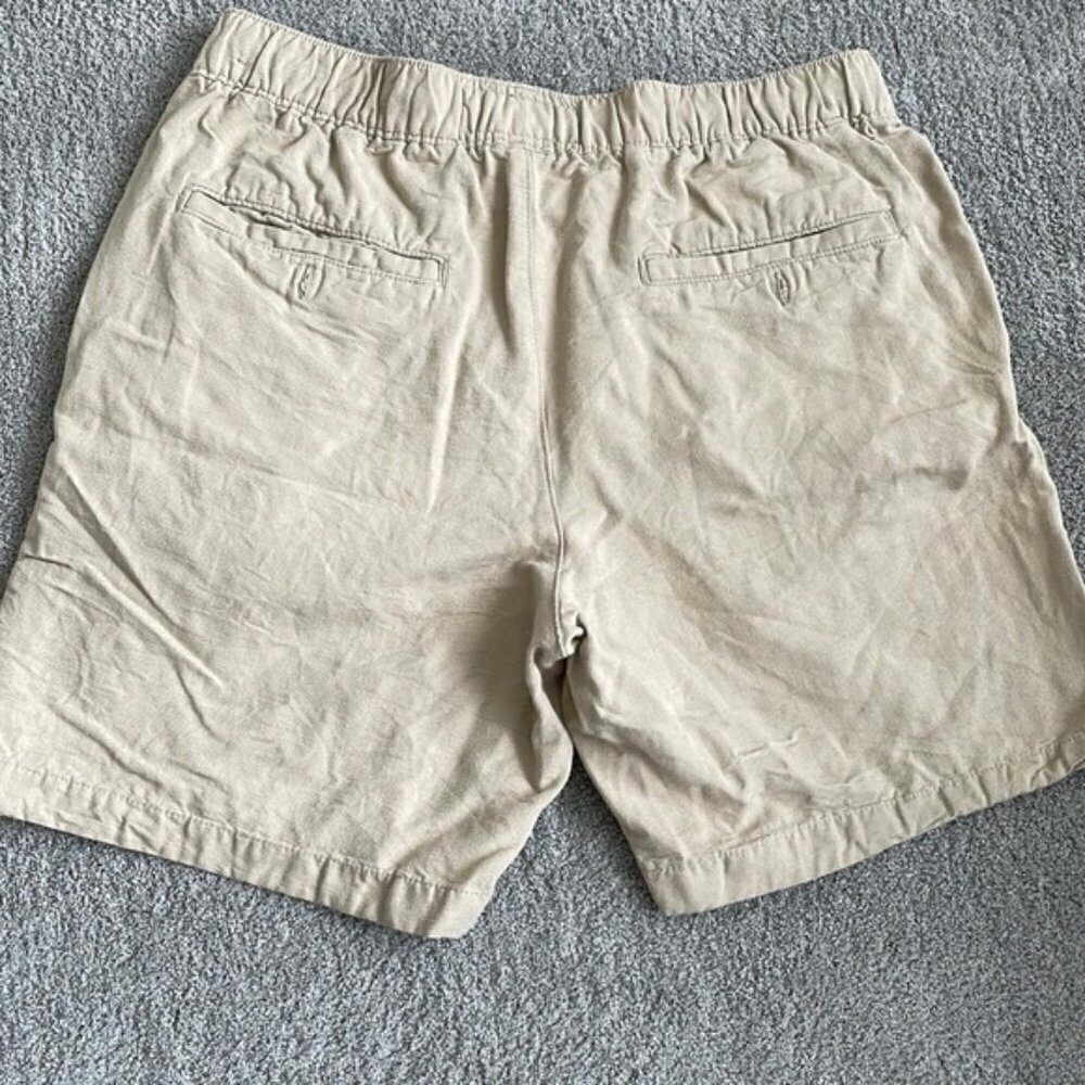 EC Abercrombie High Waisted Tan Drawstring Shorts - Size Small - Picture 2 of 3